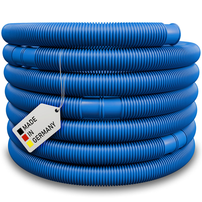 Poolschlauch | Schwimmbadschlauch - Blau - mit integrierten Muffen (1,5 m) - Rollenware