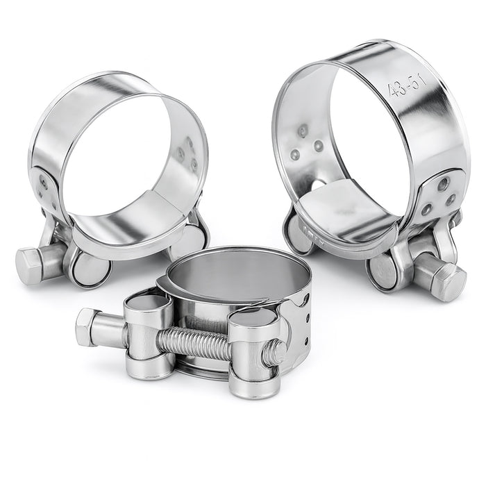 Gelenkbolzenschellen Edelstahl V2A (W4) - 2er Set | Schlauchschellen | Spannbackenschellen