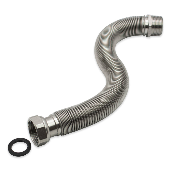 Edelstahlwellrohr Flexschlauch ausziehbar - Solarrohr AG x IG für Heizung & Sanitär