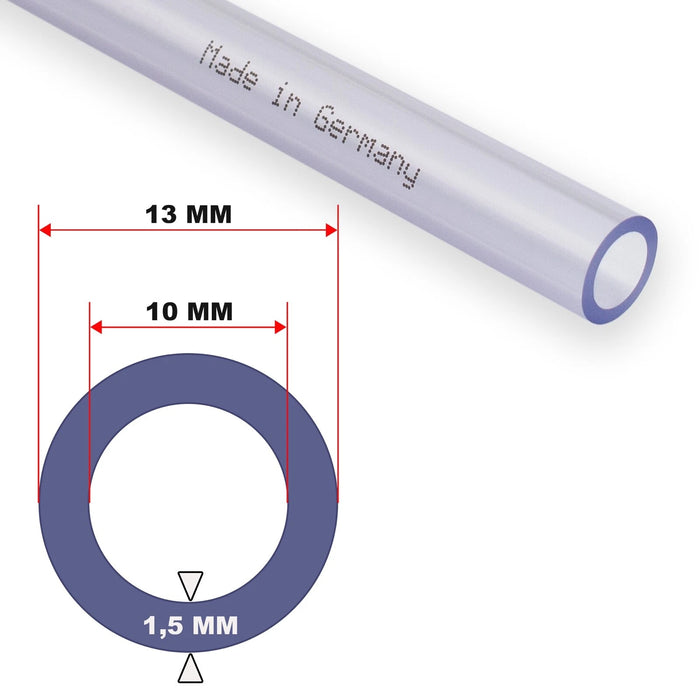 PVC Schlauch transparent (glasklar) | Aquariumschlauch - Lebensmittelecht - Meterware