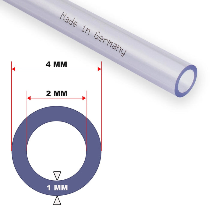 PVC Schlauch transparent (glasklar) | Aquariumschlauch - Lebensmittelecht - Meterware