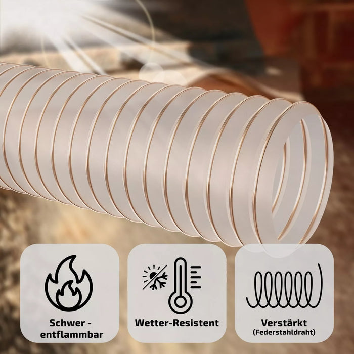 Absaugschlauch 0,6 mm (Premium) - mit integrierter Federstahlspirale - Meterware