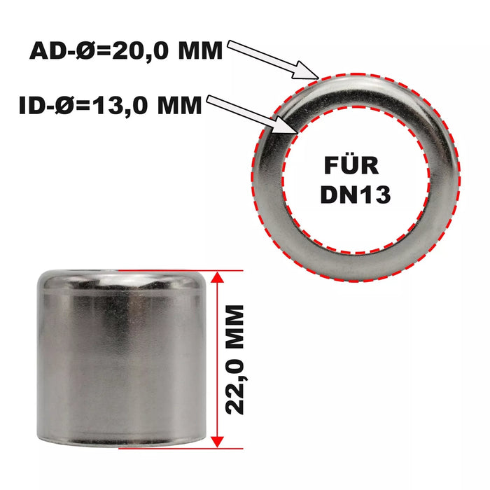 Schlauchhülsen Edelstahl 10er Set | Hülsen | Presshülsen