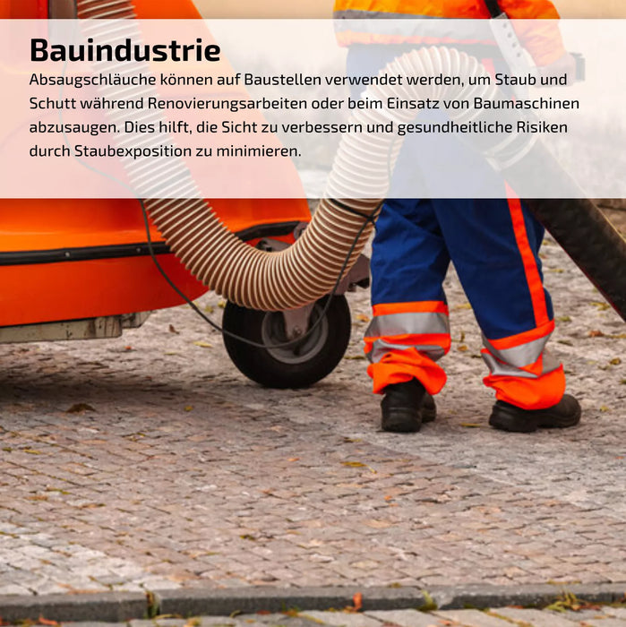 Absaugschlauch 0,6 mm (Premium) - mit integrierter Federstahlspirale - Meterware